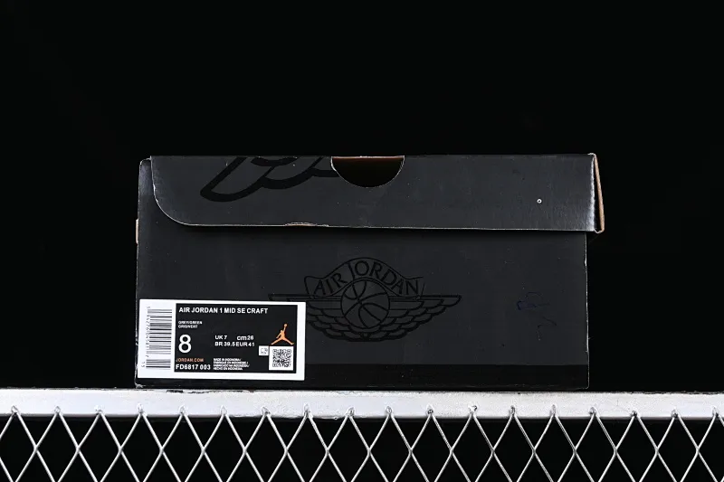 All categories Air Jordan Jordan series basketball shoes Air Jordan 1 Mid Air Jordan 1 Mid SE "Craft" AJ1 Joe 1 black coal gray China casual sneakers FD6817-003